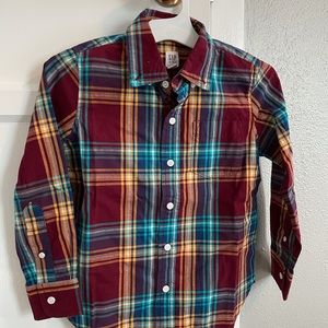 Boys Plaid Dress Shirt Size Small 🍁🍂